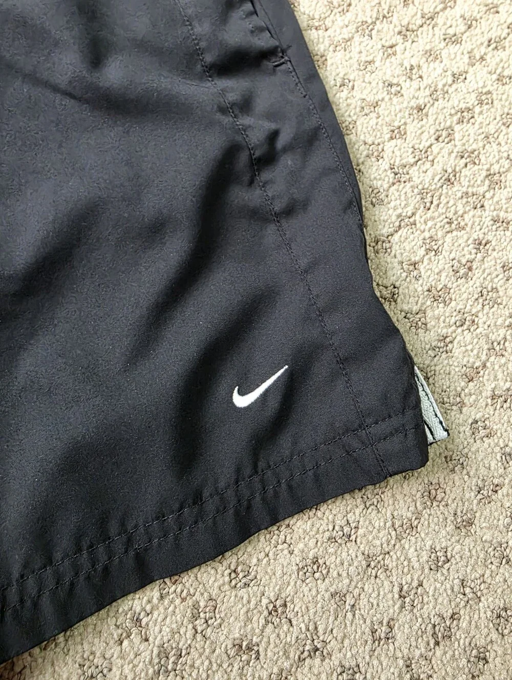 Nike Women's Black Athletic Running Shorts with Embroidered Swoosh